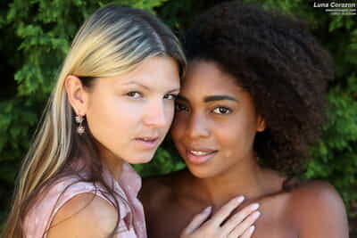 Interracial lesbians Gina..