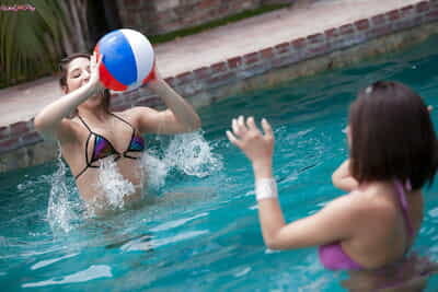 Superb pool play in lesbian..